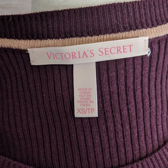 NWOT Victoria Secret Maroon Sweater - Picture 3 of 4